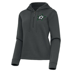 Dallas Stars - Antigua Women's Contemporary Quarter-Zip Hoodie Pewter