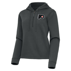 Philadelphia Flyers - Antigua Women's Contemporary Quarter-Zip Hoodie Pewter