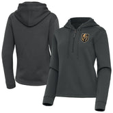 Vegas Golden Knights Antigua Women's Contemporary Quarter-Zip Hoodie Gray