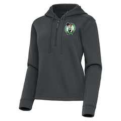 NBA - Boston Celtics Antigua Women's Contemporary Quarter-Zip Hoodie - Pewter