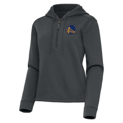 NBA - Golden State Warriors Antigua Women's Contemporary Quarter-Zip Hoodie - Pewter