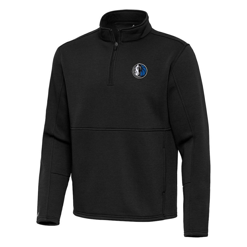 NBA - Dallas Mavericks Antigua Twist Quarter-Zip Pullover Top - Black