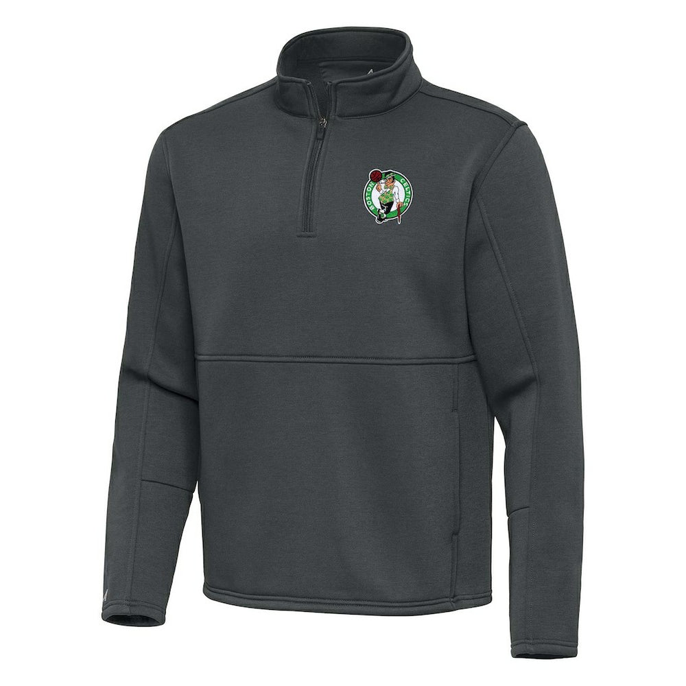 NBA - Boston Celtics Antigua Twist Quarter-Zip Pullover Top - Pewter