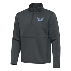 NBA - Charlotte Hornets Antigua Twist Quarter-Zip Pullover Top - Pewter