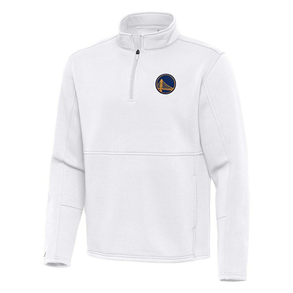 NBA - Golden State Warriors Antigua Twist Quarter-Zip Pullover Top - White