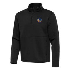NBA - Golden State Warriors Antigua Twist Quarter-Zip Pullover Top - Black
