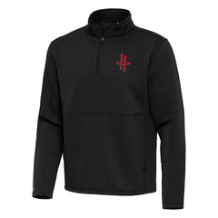 NBA - Houston Rockets Antigua Twist Quarter-Zip Pullover Top - Black