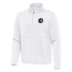 NBA - Minnesota Timberwolves Antigua Twist Quarter-Zip Pullover Top - White
