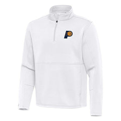 NBA - Indiana Pacers Antigua Twist Quarter-Zip Pullover Top - White