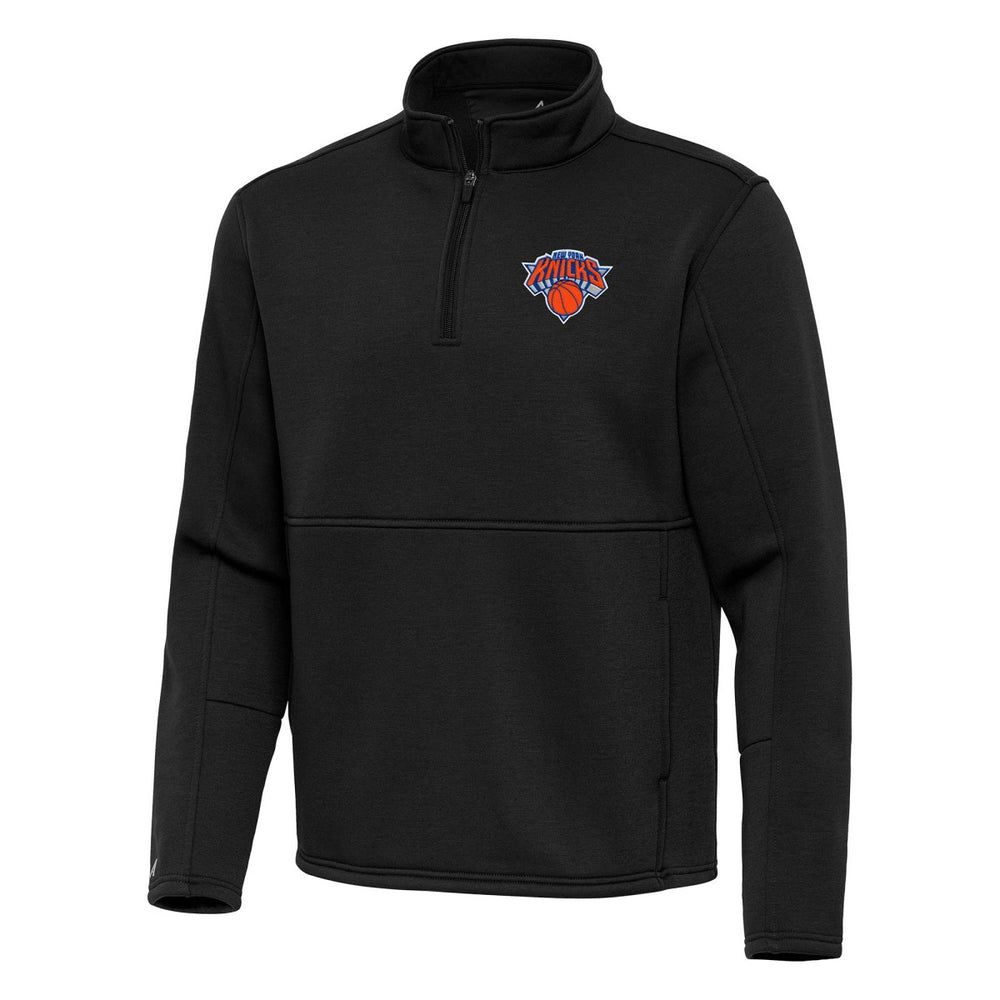 NBA - New York Knicks Antigua Twist Quarter-Zip Pullover Top - Black