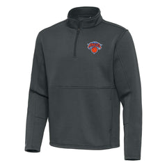 NBA - New York Knicks Antigua Twist Quarter-Zip Pullover Top - Pewter