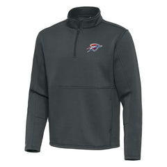 NBA - Oklahoma City Thunder Antigua Twist Quarter-Zip Pullover Top - Pewter
