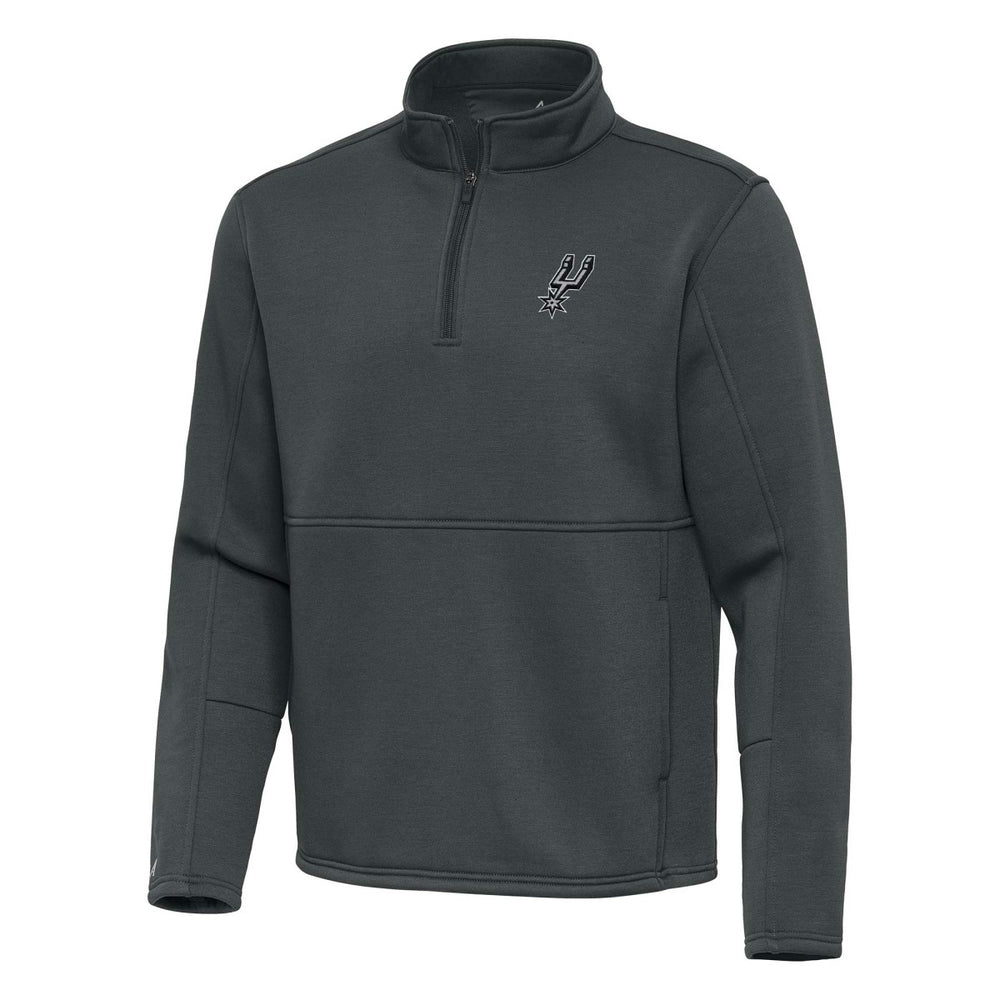NBA - San Antonio Spurs Antigua Twist Quarter-Zip Pullover Top - Pewter