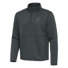 NBA - San Antonio Spurs Antigua Twist Quarter-Zip Pullover Top - Pewter