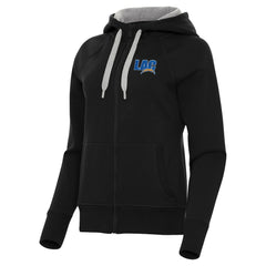 Los Angeles Chargers Antigua Women's Victory Full-Zip Hoodie Black - NFL