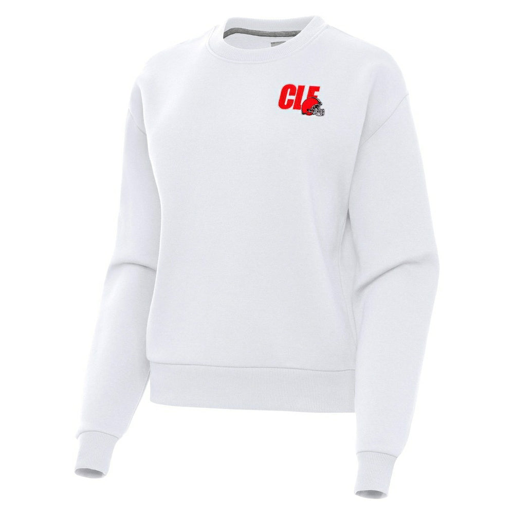 Cleveland Browns Antigua Women's Victory Pullover Sweatshirt White - NFL