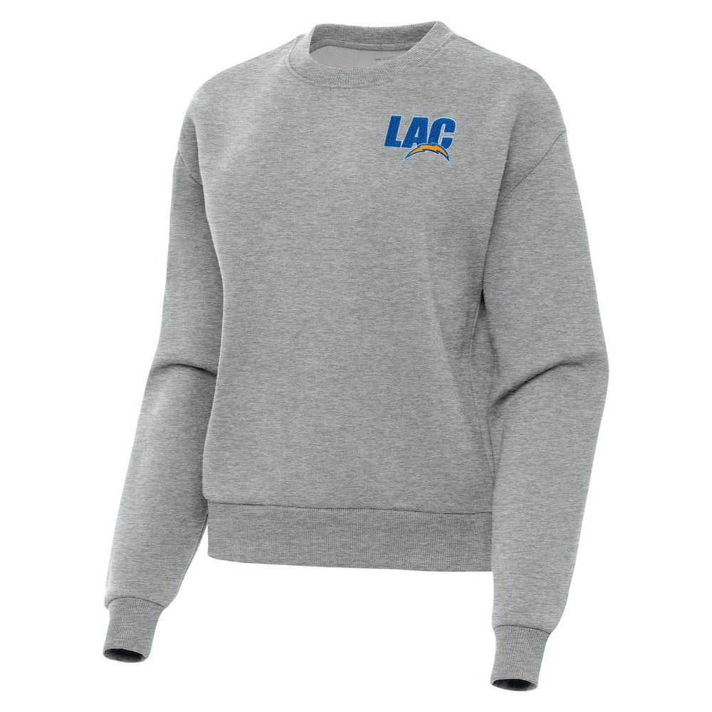 Los Angeles Chargers Antigua Women's Victory Pullover Sweatshirt Heather Gray - NFL