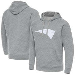 New England Patriots Antigua Victory Pullover Hoodie Heather Gray - NFL