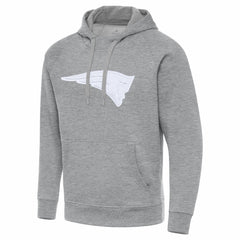 New England Patriots Antigua Victory Pullover Hoodie Heather Gray - NFL