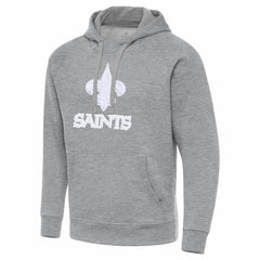 New Orleans Saints Antigua Victory Pullover Hoodie Heather Gray - NFL