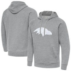 Baltimore Ravens Antigua Victory Pullover Hoodie Heather Gray - NFL