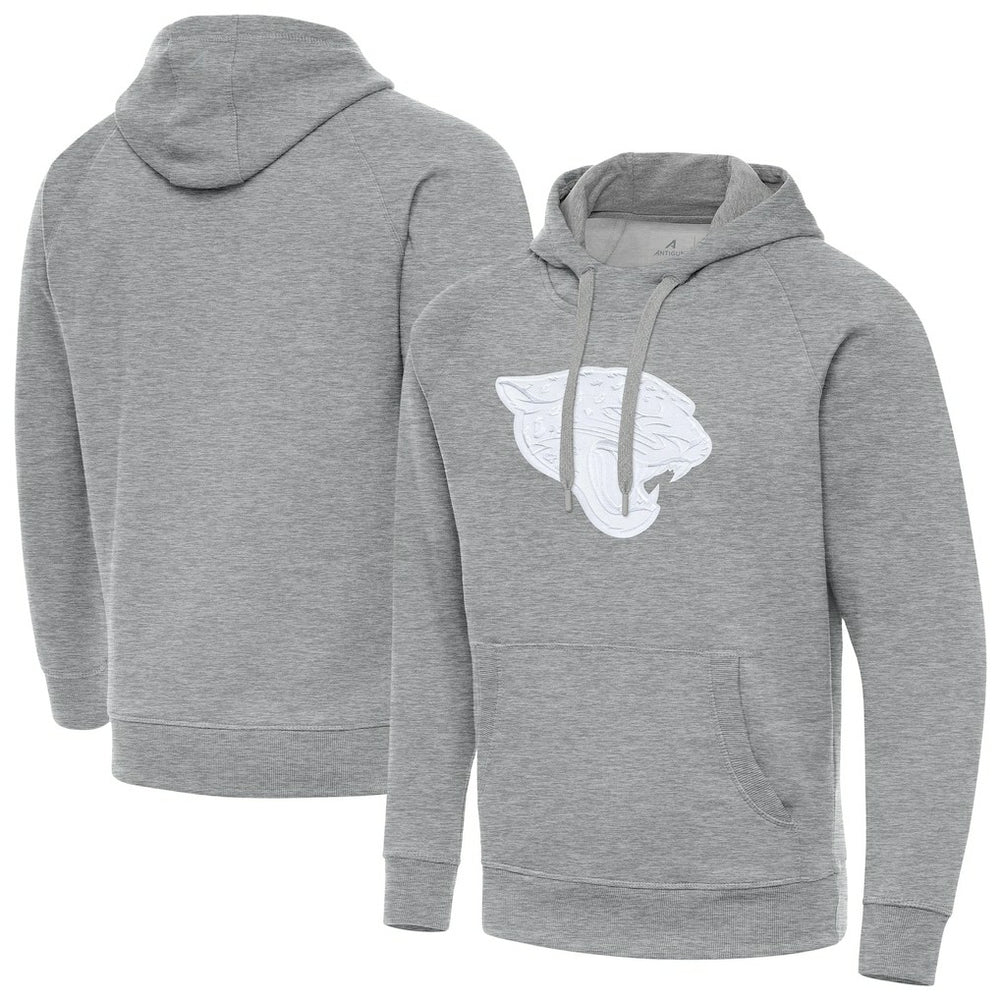 Jacksonville Jaguars Antigua Victory Pullover Hoodie Heather Gray - NFL