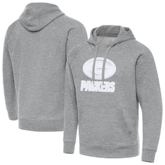 Green Bay Packers Antigua Victory Pullover Hoodie Heather Gray - NFL