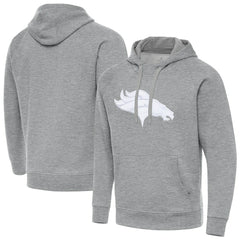 Denver Broncos Antigua Victory Pullover Hoodie Heather Gray - NFL