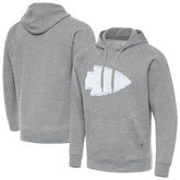 Kansas City Chiefs Antigua Victory Pullover Hoodie Heather Gray - NFL