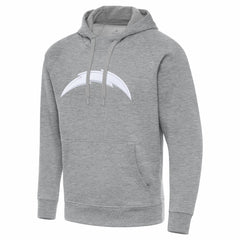 Los Angeles Chargers Antigua Victory Pullover Hoodie Heather Gray - NFL