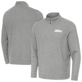 Seattle Seahawks Antigua Subtle Quarter-Zip Jacket Heather Gray - NFL