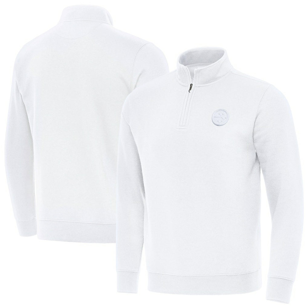 Pittsburgh Steelers Antigua Victory Quarter-Zip Top White - NFL