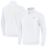 New England Patriots Antigua Victory Quarter-Zip Top White - NFL