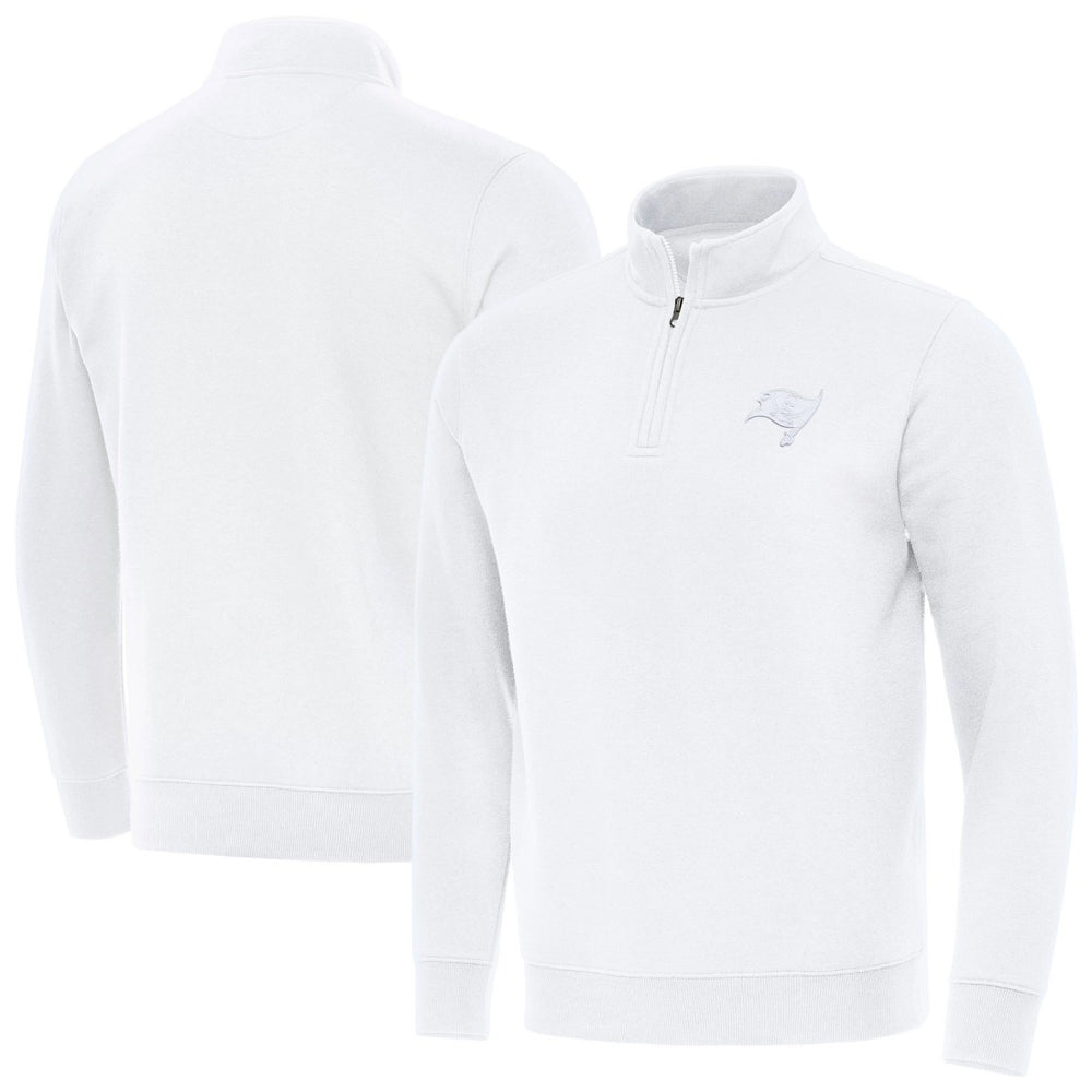 Tampa Bay Buccaneers Antigua Victory Quarter-Zip Top White - NFL