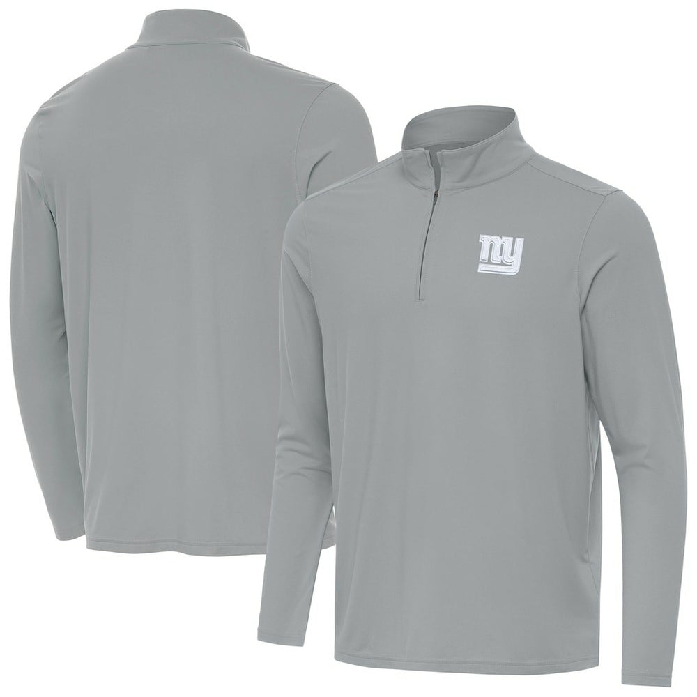 New York Giants Antigua Intent Quarter-Zip Top Gray - NFL