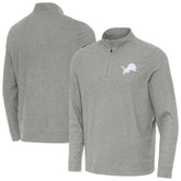 Detroit Lions Antigua Subtle Quarter-Zip Top Heather Gray - NFL