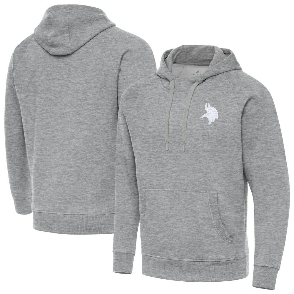 Minnesota Vikings Antigua Victory Pullover Hoodie Heather Gray - NFL