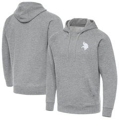 Minnesota Vikings Antigua Victory Pullover Hoodie Heather Gray - NFL