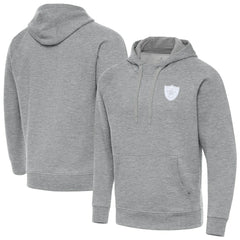 Las Vegas Raiders Antigua Victory Pullover Hoodie Heather Gray - NFL
