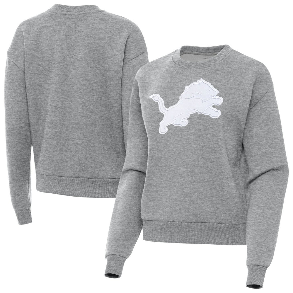 Detroit Lions Antigua Women's Victory Pullover Sweatshirt Heather Gray - NFL