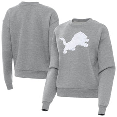Detroit Lions Antigua Women's Victory Pullover Sweatshirt Heather Gray - NFL