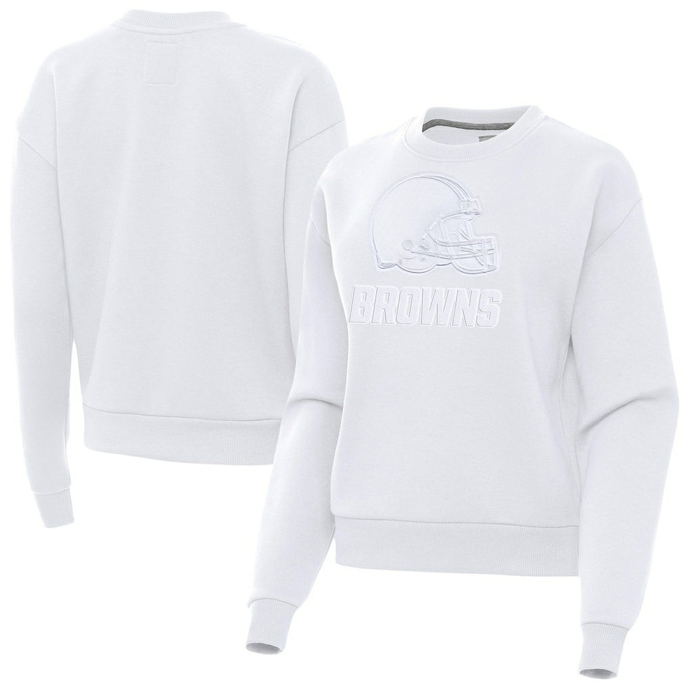 Cleveland Browns Antigua Women's Victory Pullover Sweatshirt White - NFL