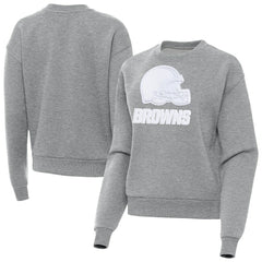 Cleveland Browns Antigua Women's Victory Pullover Sweatshirt Heather Gray - NFL