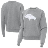 Denver Broncos Antigua Women's Victory Pullover Sweatshirt Heather Gray - NFL