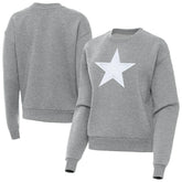 Dallas Cowboys Antigua Women's Victory Pullover Sweatshirt Heather Gray - NFL