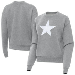 Dallas Cowboys Antigua Women's Victory Pullover Sweatshirt Heather Gray - NFL