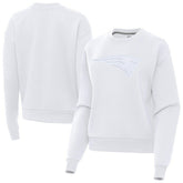 New England Patriots Antigua Women's Victory Pullover Sweatshirt White - NFL