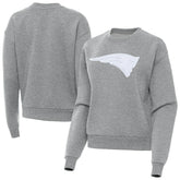 New England Patriots Antigua Women's Victory Pullover Sweatshirt Heather Gray - NFL