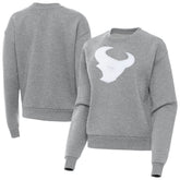 Houston Texans Antigua Women's Victory Pullover Sweatshirt Heather Gray - NFL