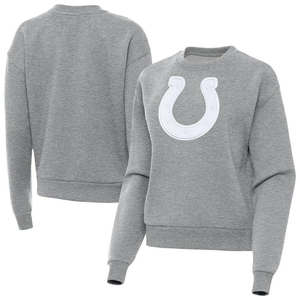 Indianapolis Colts Antigua Women's Victory Pullover Sweatshirt Heather Gray - NFL